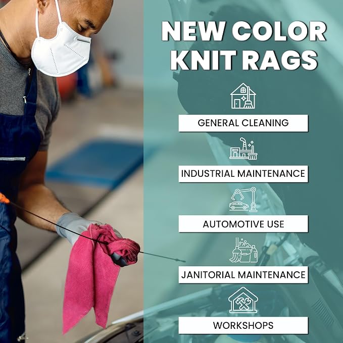 Premium Color Knit Cleaning Rags – Shop Rags Bulk - Image 4