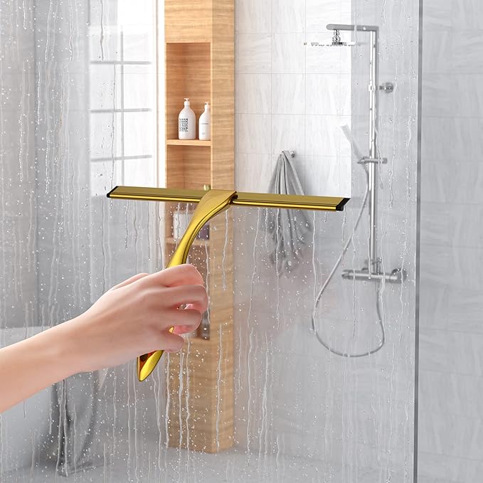 Shower Squeegee for Glass Door 12-Inch Stainless Steel Bathroom Squeegee Window - Image 6