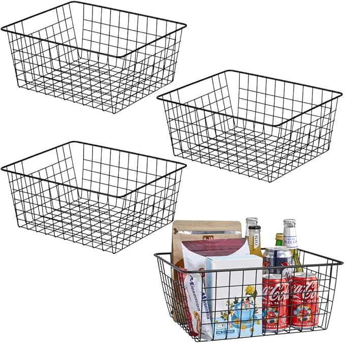 Kitchen Wire Baskets Farmhouse Decor Metal Food Storage Organizer, Household by Aeggplant