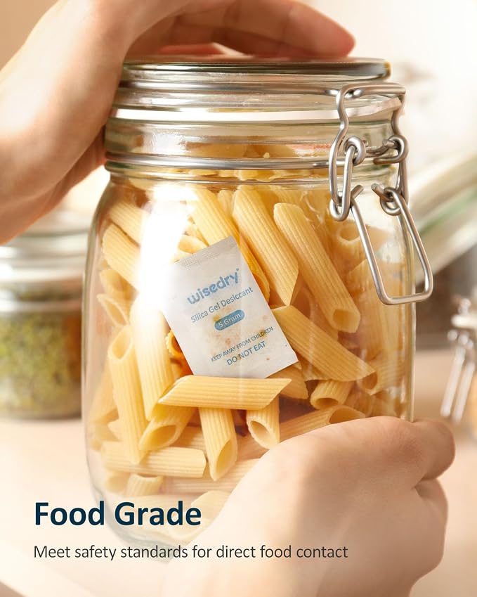 5 Gram Food Grade Silica Gel Packs Rechargeable Desiccant Dehumidifiers Pouches - Image 2