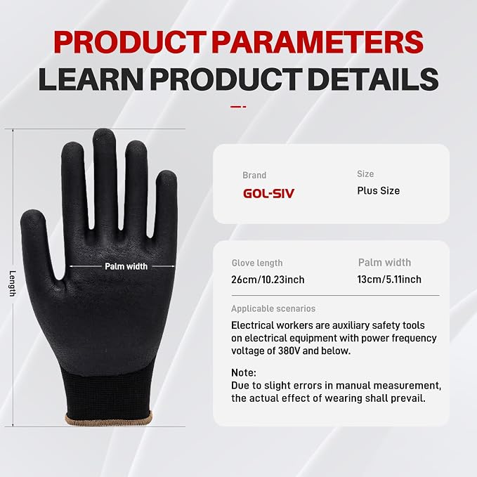 400V Electrical Gloves For Electrician XL - Image 7