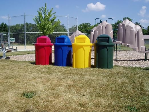 42 Gallon Round 100% Recycled Plastic Heavy-Duty Commercial Outdoor or Outdoor - Image 4