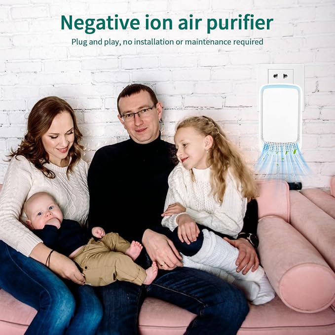 Plug-In Ionic Air Purifier, Home Air Ionizer, Silent Filterless Air Purifier - Image 6