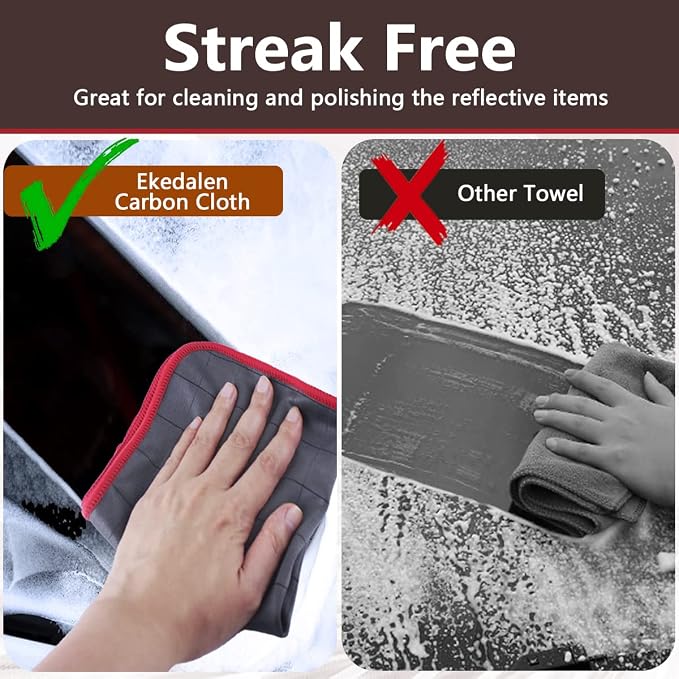 Lint Free Carbon Microfiber Cleaning Cloth Glass Window Polishing Streak Free - Image 5