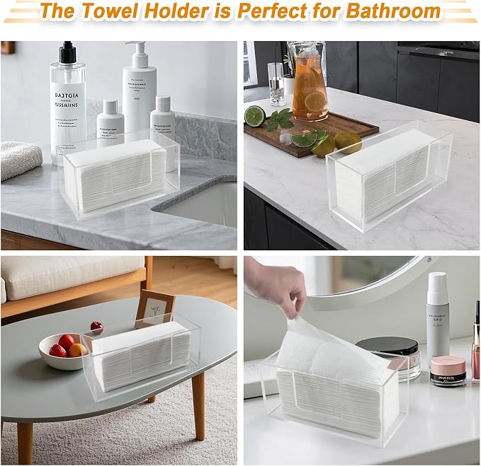 1Pack Acrylic Paper Towel Dispenser, Napkin Holder - Image 4