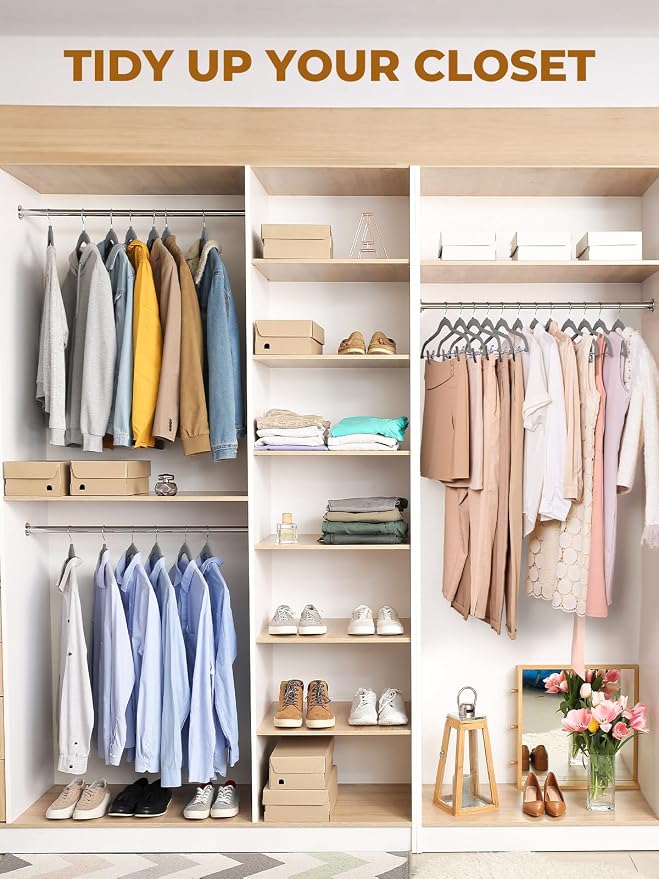 HOUSE DAY Velvet Skirt Hangers 36 Pack, Space Saving Slim Velvet Pant Hangers - Image 9