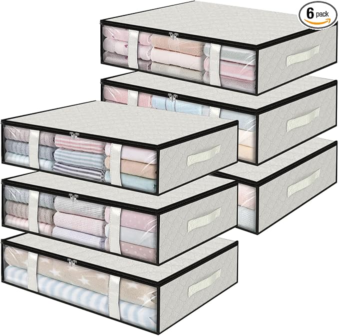 StorageRight Under Bed Storage Bins, Breathable Organizer by StorageRight