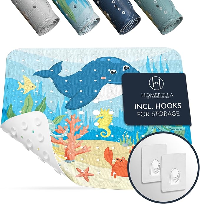 Homerella Anti Slip Shower Mat | Anti Mold Non Slip Bathtub Mat by Homerella