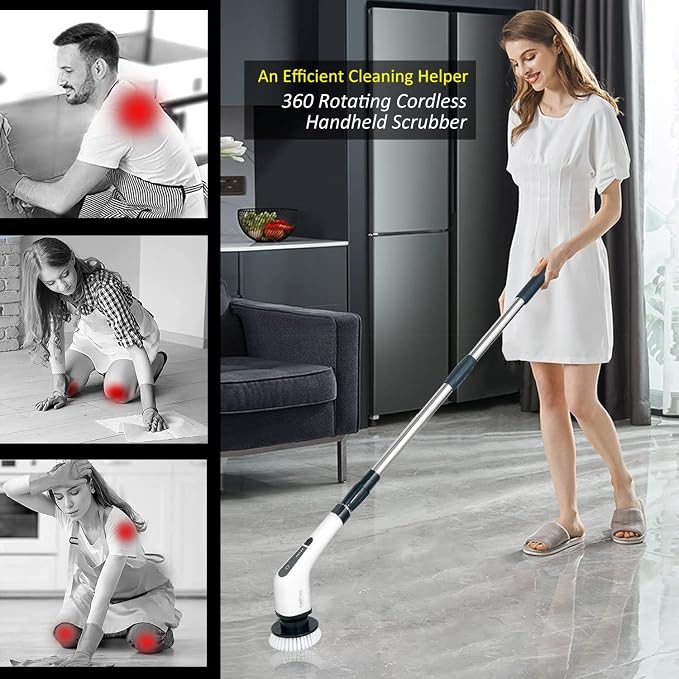 Electric Spin Scrubber, FARI Shower Cleaning Brush - Image 2