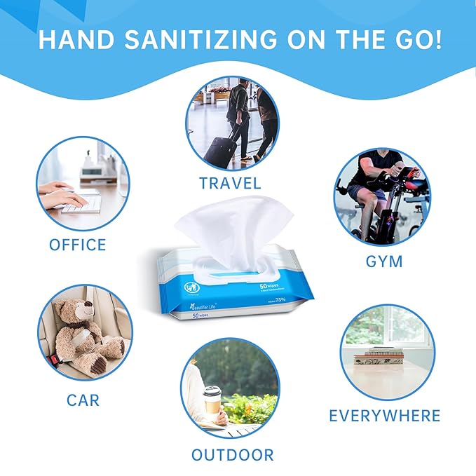 75% Alcohol Wet Hand Sanitizing Wipes - Image 6