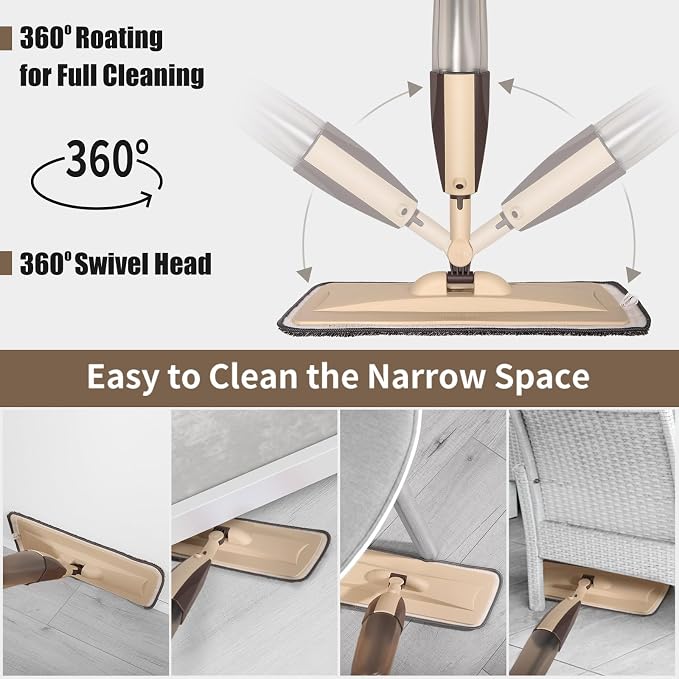Mops for Floor Cleaning, 50 inch Spray Mop - Image 3