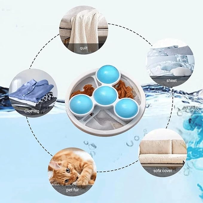 4PCS Hair Filter Bag for Fop Loader, Lint Traps for Laundry, Lint Catcher for - Image 5