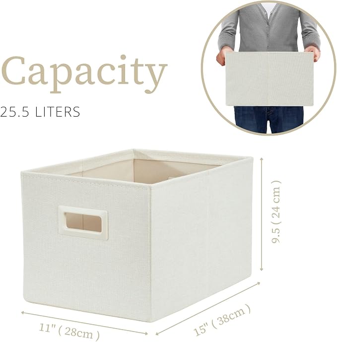 DECOMOMO Storage Bins for Shelves Robust Fabric Closet Bins for Shelves Toy - Image 8