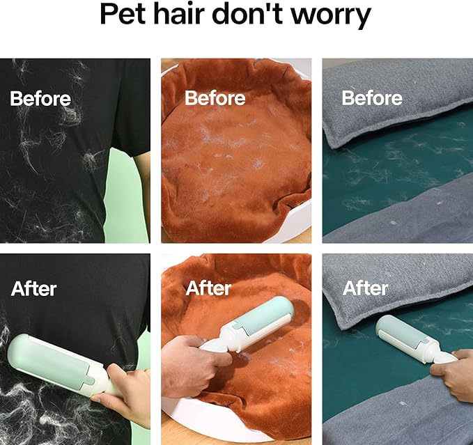 PAKEWAY 2 Pack Pet Hair Removal Tool, Reusable Dog & Cat Fur Remover - Image 6