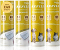 Large Surface Lint Roller Extra Sticky Refills, Total 240 Easy Tear Sheets by HapChron