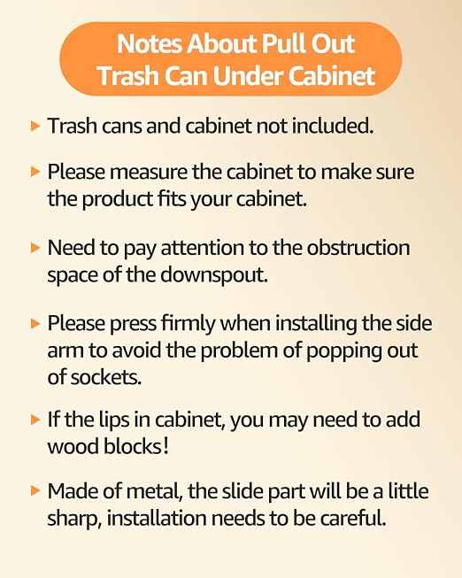 Pull Out Trash Can Under Cabinet，Heavy Duty Slide-Out Cabinet Kit, Adjustable - Image 4