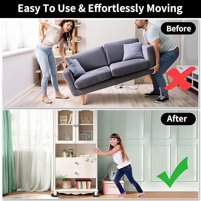 Ezprotekt 5" Round Felt Furniture Movers Sliders - Image 5