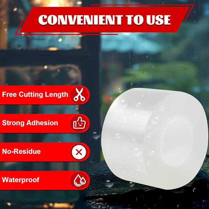 Transparent Window Weather Sealing Tape 2 Inch x 33 FT Weather Stripping - Image 3