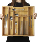 Expandable Bamboo Drawer Organizer – Large 20"x16.9" Size by BAMOTTOCRAFTBAMBOO