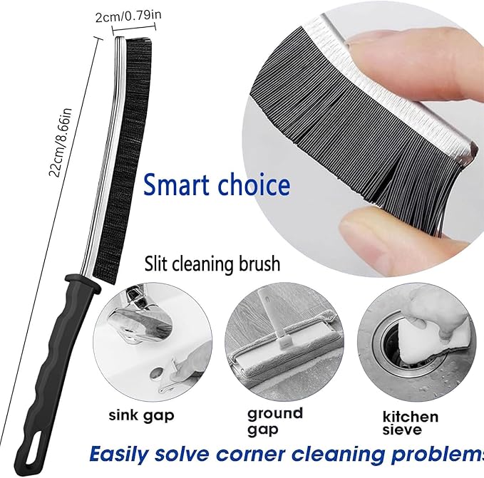 Crevice Cleaning Brush, Bathroom Gap Cleaning Brush, Hard Bristle Brush - Image 4