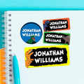 Personalized Name Tag Stickers for Kids | Dinosaur Waterproof Labels for School by Cryptonite