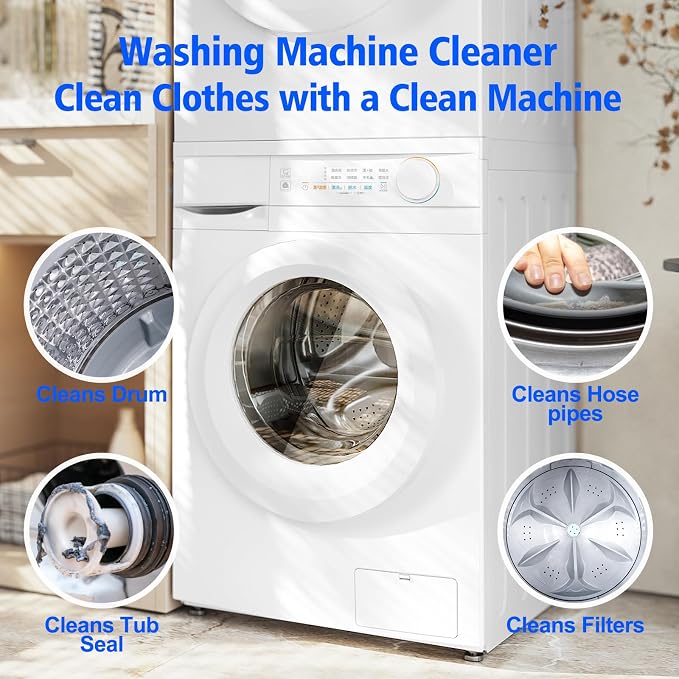 USKICH Washing Machine Cleaner Descaler 40 Pack-Deep Cleaning Tablets - Image 4