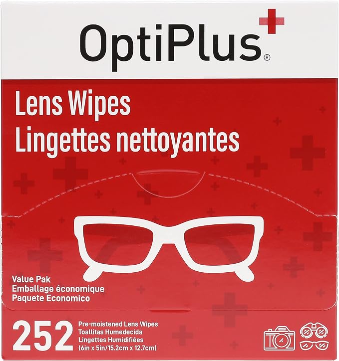 OptiPlus Eyeglass Lens Wipes l Pre-Moistened l Cleaning Wipes - Image 3
