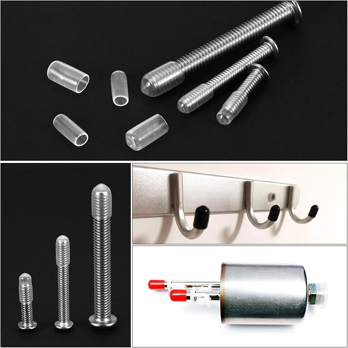 uxcell 20pcs Rubber End Caps Protective Caps 11mm ID Vinyl PVC Round Tube Bolt - Image 5