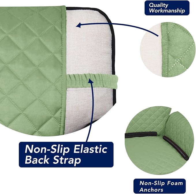 PureFit Reversible Quilted Sofa Cover, Water Resistant Slipcover Furniture - Image 3