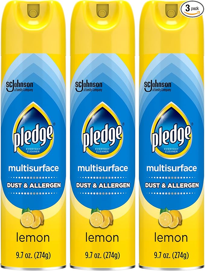 Pledge Dust & Allergen Multisurface Cleaner, Aerosol Spray, Lemon Scent by Pledge