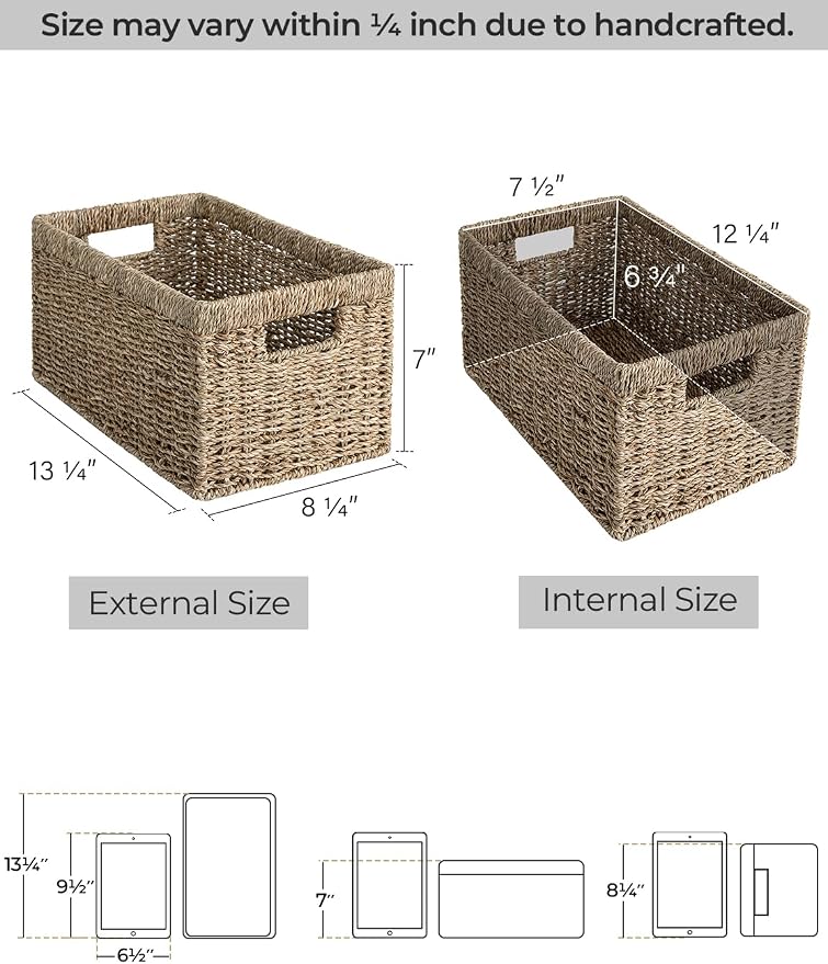 StorageWorks Wicker Storage Basket - Image 2