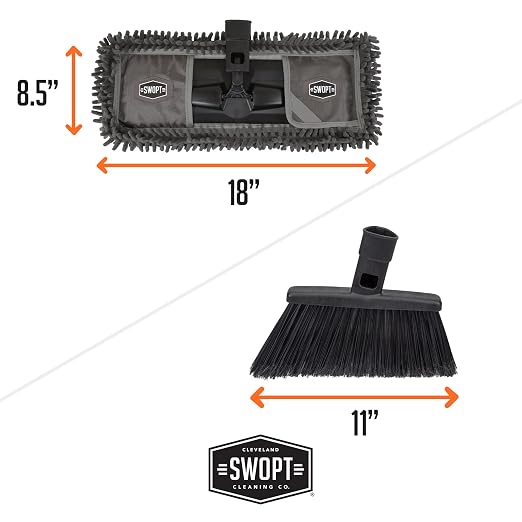 SWOPT Indoor Kit — Includes 18” Dust Mop, Cotton Mop, Angle Broom, 48” and 60” - Image 6