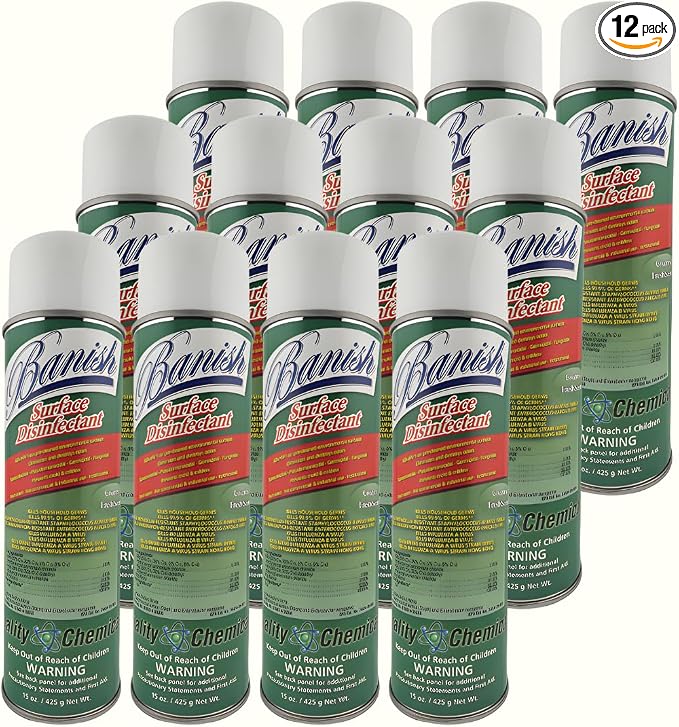 Banish Disinfectant Spray-Case of 12 by Quality+Chemical