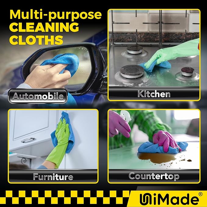 Shop Towels, 100 Pack Commercial Grade Work Rags Microfiber Towels - Image 7