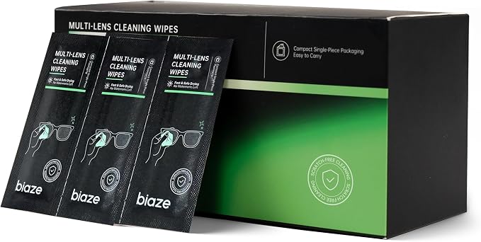 400 Count Lens Wipes for Eyeglasses, Eye Glasses Cleaner Wipes Pre-moistened by biaze