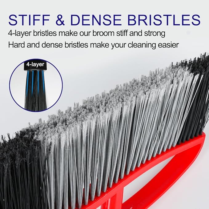 Outdoor Broom, 15.7" Wide Heavy Duty Angle Broom - Image 3