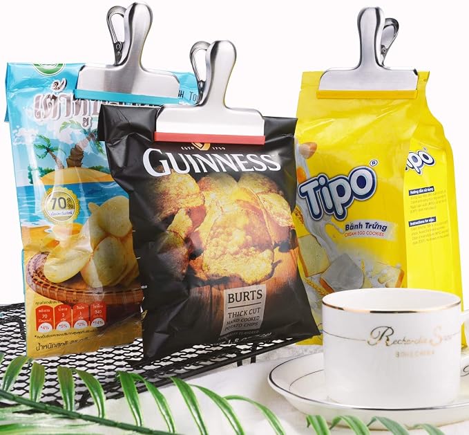 HOUSE AGAIN 12 Pack Stainless Steel Chip Bag Clips Covered - Image 7