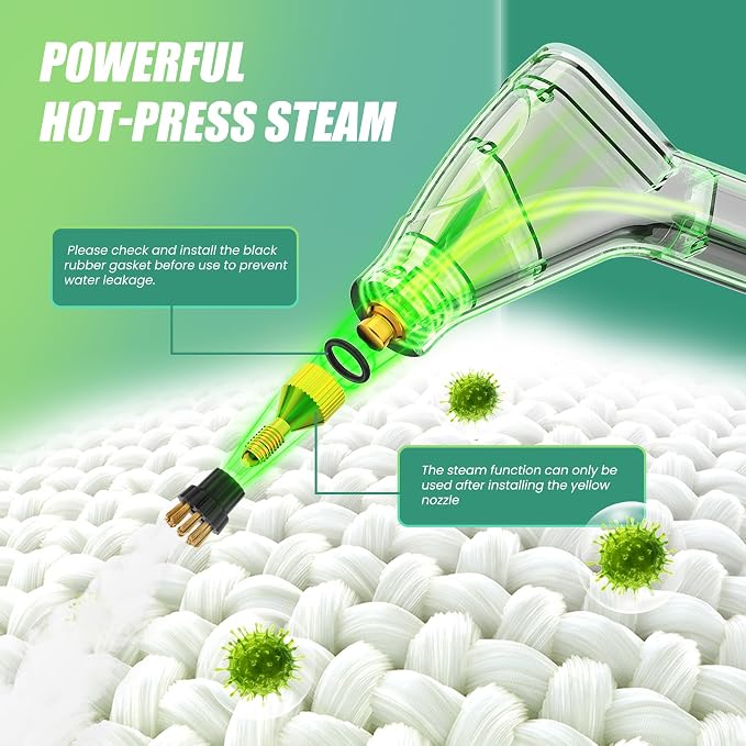 2500W Steam Cleaner for Home Use, 6-level Speed Adjustable Handle, 1.2L - Image 4