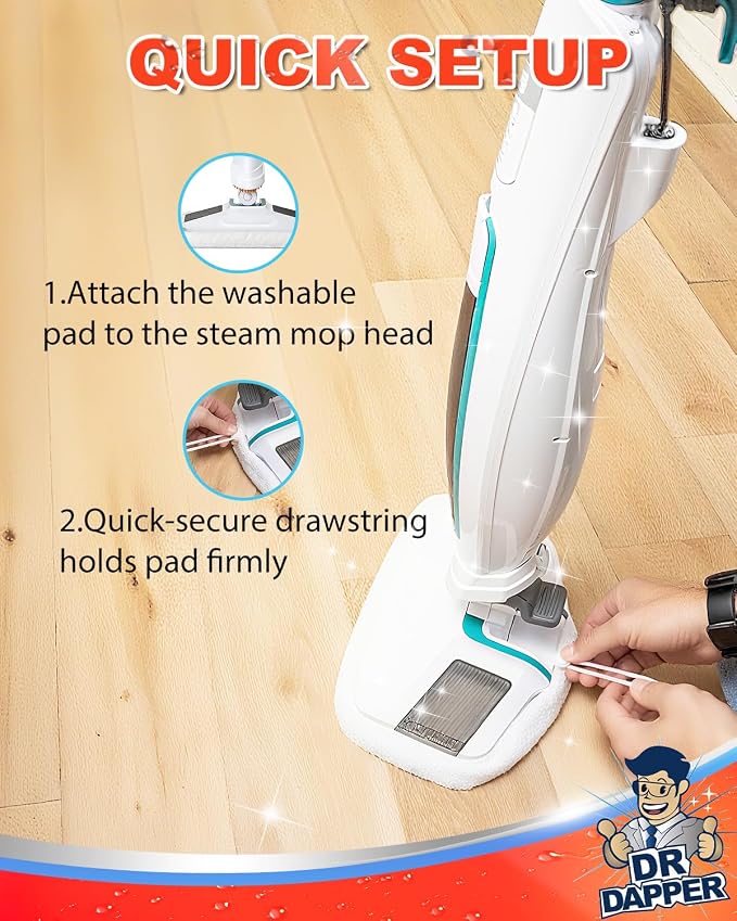 DR DAPPER 4 Pack SMP01 Steam Mop Pads Compatible - Image 6