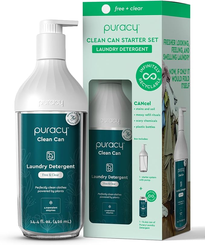 Puracy Liquid Laundry Detergent Clean Can Starter Set by Puracy