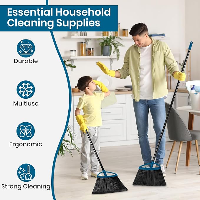 MAVRIZ 3 Pack Heavy Duty Broom Outdoor - Image 5