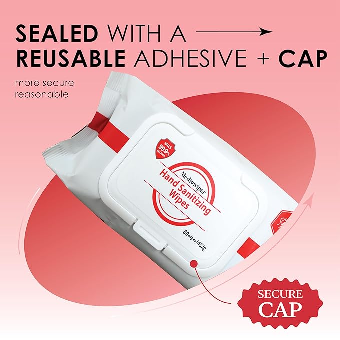 Mediwiper - 160 Wipes Alcohol-Free Sanitizing Wipes Disinfecting Large - Image 5