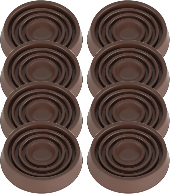 Furniture Coasters, 1.5X1.5 Rubber Caster Cups Non Slip Furniture Pads Non Skid by VOCOMO