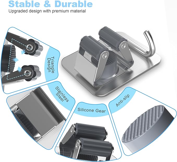 4 Pack Stainless Steel Mop and Broom Gripper - Image 4
