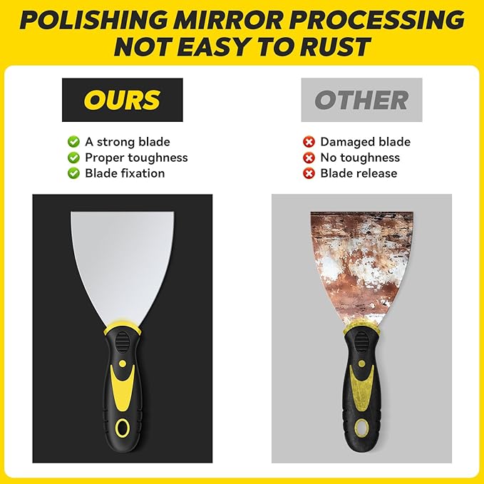DEKEones Putty Knife Set, Wallpaper Removal and Plaster Scraping - Image 5