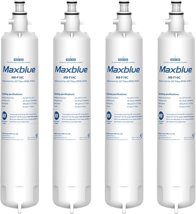 Maxblue Replacement for GE® RPWFE®, RPWF Refrigerator Water Filter, Compatible by Maxblue