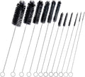 Straw Cleaner Brush Set, 12 Pieces Extra Long Pipe Water Bottle Brushes by BRUSHFAMILY