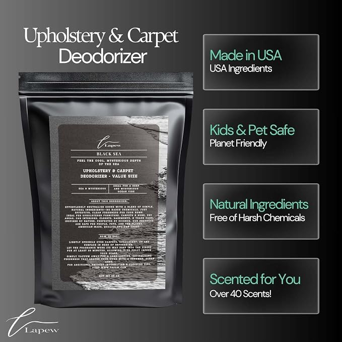 Black Sea Carpet Freshener Powder Refill 36 oz | Powerful Odor Eliminator - Image 5