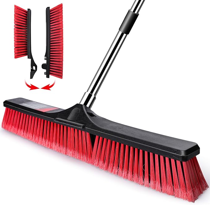MASTERTOP 25'' Yard Broom, Heavy Duty Garden Broom by MASTERTOP