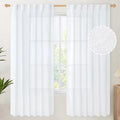 YoungsTex 72 Inch Length White Linen Curtains by YoungsTex